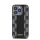 DKNY PU Leather Checkered Pattern Apple iPhone 15 Pro Magsafe tok, fekete