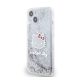 Hello Kitty Liquid Glitter Electroplating Head Logo Apple iPhone 12/12 Pro hátlap tok, átlátszó