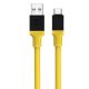 Tactical Fat Man USB / USB-C töltő- és adatkábel, 1m, sárga