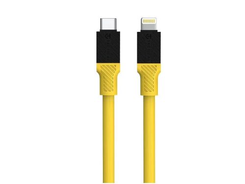 Tactical Fat Man USB-C / Lightning töltő- és adatkábel, 1m, sárga
