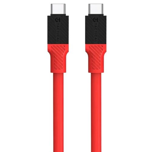 Tactical Fat Man USB-C / USB-C töltő- és adatkábel, 1m, piros