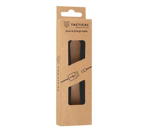 Tactical Smooth Thread USB / USB-C töltő- és adatkábel, 1m, fekete