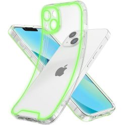   Apple iPhone 13 foszforeszkáló / sötétben világító szilikon tok, zöld