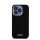 DKNY Liquid Silicone Silver Metal Logo Magsafe iPhone 15 Pro hátlap tok, fekete