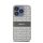 DKNY PU Leather Repeat Pattern Tonal Stripe iPhone 14 Pro hátlap tok, bézs