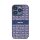 DKNY PU Leather Repeat Pattern Tonal Stripe iPhone 15 Pro Max hátlap tok, kék