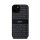 DKNY PU Leather Repeat Pattern Tonal Stripe Apple iPhone 15 Plus hátlap tok, fekete