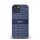 DKNY PU Leather Repeat Pattern Tonal Stripe Apple iPhone 14 hátlap tok, kék