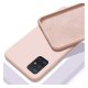 Apple iPhone 13 Mini prémium szilikon tok, púder