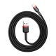Baseus Cafule USB / Lightning töltő- és adatkábel, 1,5A, 2m, fekete-piros