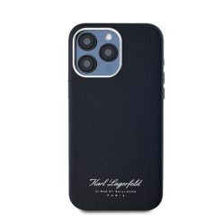   Karl Lagerfeld Grained PU Hotel RSG iPhone 15 Pro Max hátlap tok, fekete