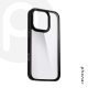 Phoner Custom Hybrid Apple iPhone 14 Pro hátlap tok, fekete (fekete gombokkal)