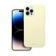 Roar Apple iPhone 12 Pro Max prémium szilikon tok velúr béléssel, világossárga