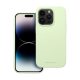 Roar Apple iPhone 14 Pro prémium szilikon tok velúr béléssel, világoszöld