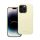 Roar Apple iPhone 14 Pro prémium szilikon tok velúr béléssel, világossárga
