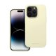 Roar Apple iPhone 14 Pro prémium szilikon tok velúr béléssel, világossárga