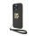 DKNY PU Leather Stack Logo Apple iPhone 15 Pro hátlap tok csuklópánttal, barna