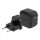 Energea Travelite GAN45 2xUSB-C utazó gyorstöltő adapter, (PD-PPS) 45W, fekete (US/EU)