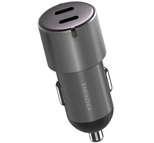 Energea Alu Drive D60 2xUSB-C autós szivargyújtó töltő, (PD-PPS) 66W, szürke
