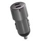 Energea Alu Drive D60 2xUSB-C autós szivargyújtó töltő, (PD-PPS) 66W, szürke
