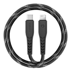   Energea Nyloflex C94 USB-C / Lightning MFI szövet töltő- és adatkábel, 1.5m, fekete