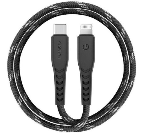 Energea Nyloflex C94 USB-C / Lightning MFI szövet töltő- és adatkábel, 1.5m, fekete