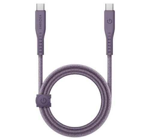 Energea kabel Flow USB-C / USB-C szövet gyorstöltő- és adatkábel, 1.5m, 240W, 5A, lila