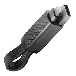   Energea Bazic GoCharge 4in1 USB / USB-C- USB-C / Lightning töltő- és adatkábel, 0.15m, 60W, 3A, fekete