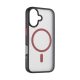 Tactical MagForce Hyperstealth 2.0 Apple iPhone 16 MagSafe kompatibilis tok, fekete/piros