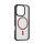 Tactical MagForce Hyperstealth 2.0 Apple iPhone 16 Pro MagSafe kompatibilis tok, fekete/piros