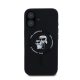 Karl Lagerfeld Silicone KC Heads Ring Apple iPhone 16 hátlap tok, fekete KLHMP16SSCMKCRHK