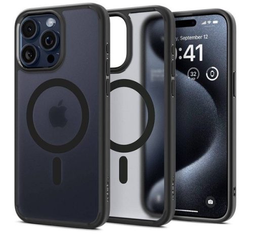 Spigen Ultra Hybrid MagFit Apple iPhone 16 Pro tok, MagSafe, Frost, fekete