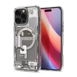   Spigen Ultra Hybrid MagFit Apple iPhone 16 Pro tok, MagSafe Natural Titanium, Zero One, átlátszó
