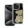 Teddy Bear iPhone 15 Pro csillogó köves tok, arany