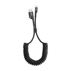   Baseus Fish eye USB / Lightning adat/töltőkábel, 23cm-1m, Fekete