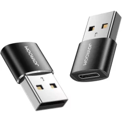 Joyroom S-H152 USB-A-USB-C adapter fekete (2db)