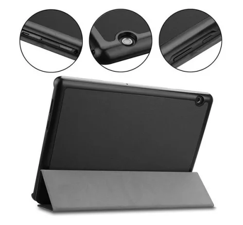 Tactical Book Tri Fold iPad Air ( 2020 / 2022 / 2024 / 2025 ), flip tok, fekete