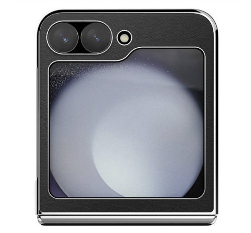 Nillkin CamShield Flip Samsung Galaxy Z Flip 6 / Flip 7 FE vegán bőr tok, fekete