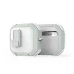Dux Ducis PECP AirPods 4 műanyag/szilikon tok, fehér-zöld