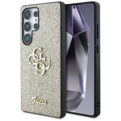   Guess Fixed Glitter Big 4G Metal Logo Samsung Galaxy S25 Ultra kemény hátlap tok, arany