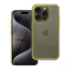   Matrix Apple iPhone 17e / iPhone 16e hátlap tok kameravédő peremmel, sárga