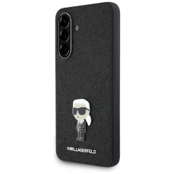   Karl Lagerfeld Fixed Glitter Ikonik Metal Pin Samsung Galaxy A36 hátlap tok, fekete
