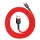 Baseus Cafule 1,5A Lightning USB-kábel, 2m, piros
