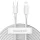 Baseus Simple Wisdom USB-C-Lightning adat/töltőkábel PD, 20W, 1,5m, fehér, 2db