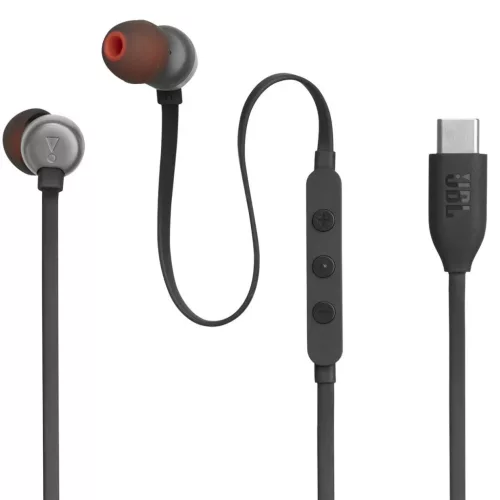 JBL Tune 310C Vezetékes fülhallgató mikrofonnal, USB-C, fekete