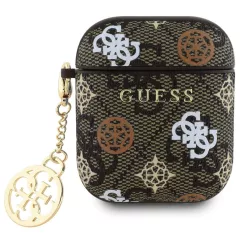 Guess PU 4G Peony Charm Apple AirPods 1/2 tok, barna
