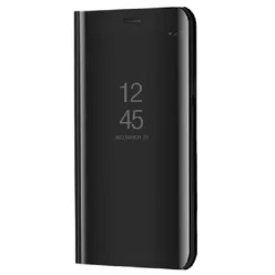   Apple iPhone 14 Pro Max, Oldalra nyíló tok, hívás mutatóval, Smart View Cover, fekete (utángyártott)
