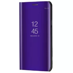   Apple iPhone 14 Plus, Oldalra nyíló tok, hívás mutatóval, Smart View Cover, lila (utángyártott)