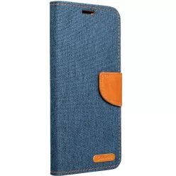   Apple iPhone 14 Plus, Oldalra nyíló tok, stand, Canvas Book, sötétkék