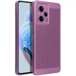   Apple iPhone 15, Műanyag hátlap védőtok, légáteresztő, lyukacsos minta, Breezy, lila